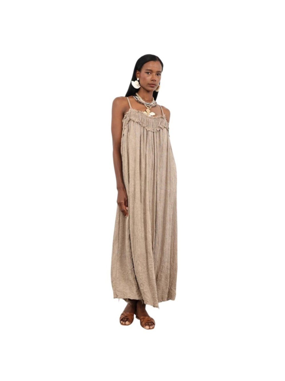 Massimo Dutti
Long Gathered Halter Neck Strappy Dress in Sz S